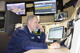Operatore nella sala operativa