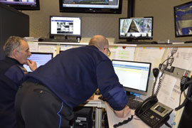Operatore nella sala operativa